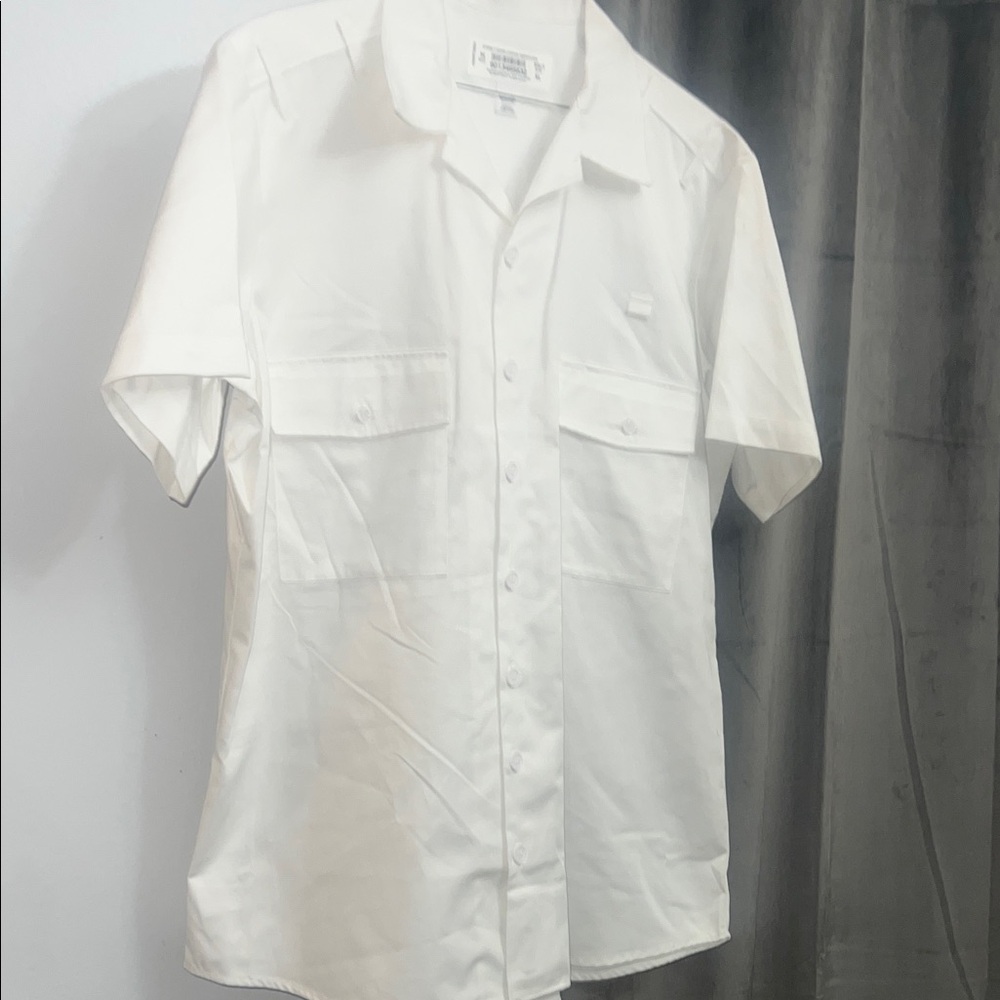 Disney Worldwide White Casual Button Down Shirt Uniform XL